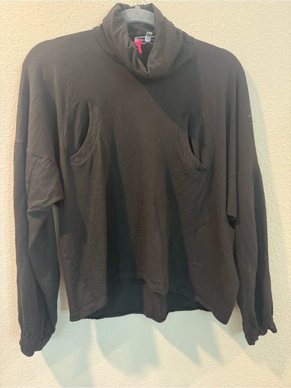 See By Chloe Black Women's Cowl Neck Sweater